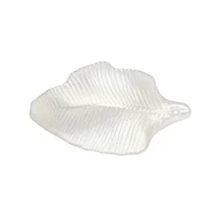 Acryl-Blatt-Ornamente, 3,2 x 1,8 cm, perlmutt, 10 Stück