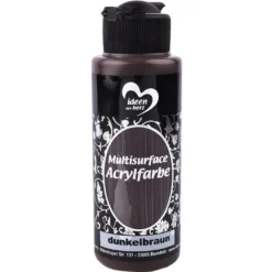 Acrylfarbe "Multisurface", dunkelbraun, 120ml