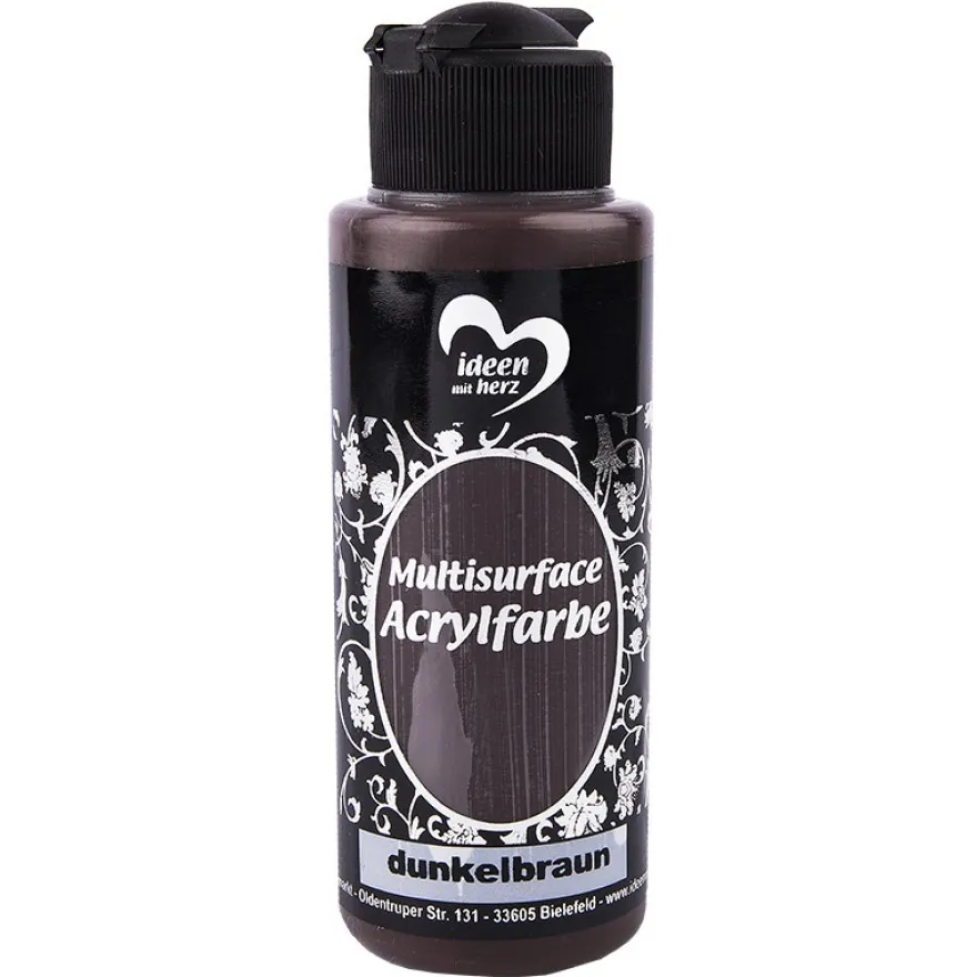 Acrylfarbe "Multisurface", dunkelbraun, 120ml