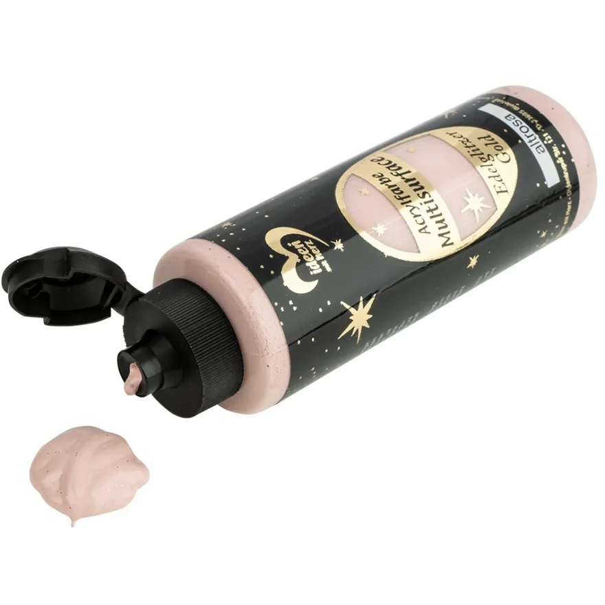 Acrylfarbe "Multisurface", Edelglitzer Gold, altrosa, 180ml