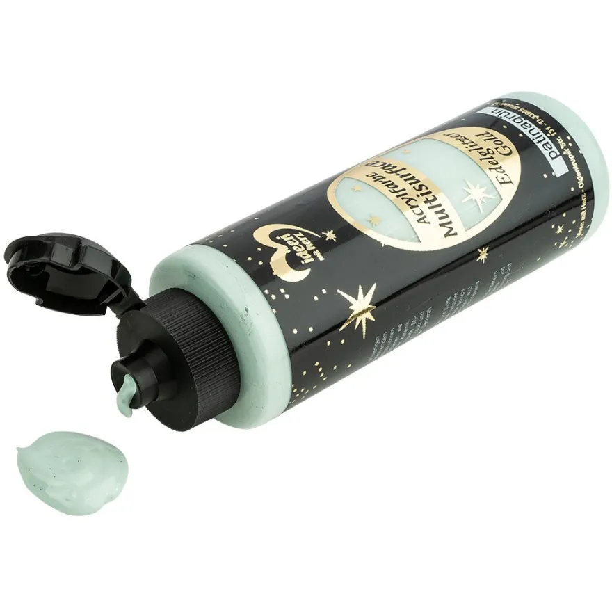 Acrylfarbe "Multisurface", Edelglitzer Gold, patinagrün, 180ml