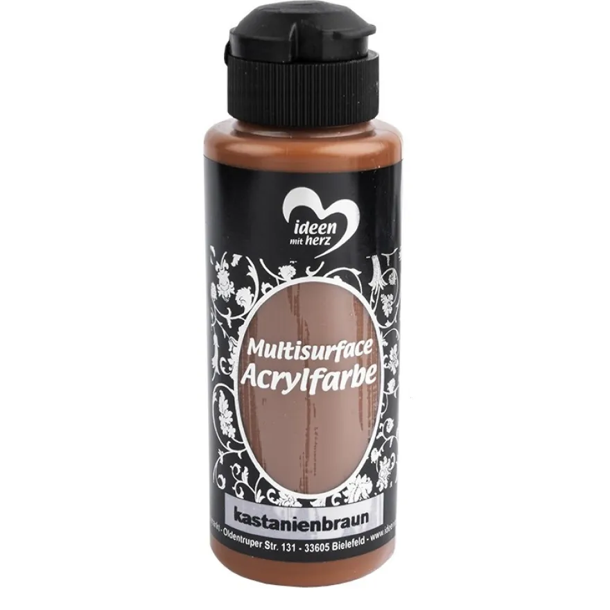 Acrylfarbe "Multisurface", kastanienbraun, 120ml