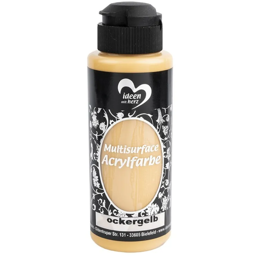 Acrylfarbe "Multisurface", ockergelb, 120ml