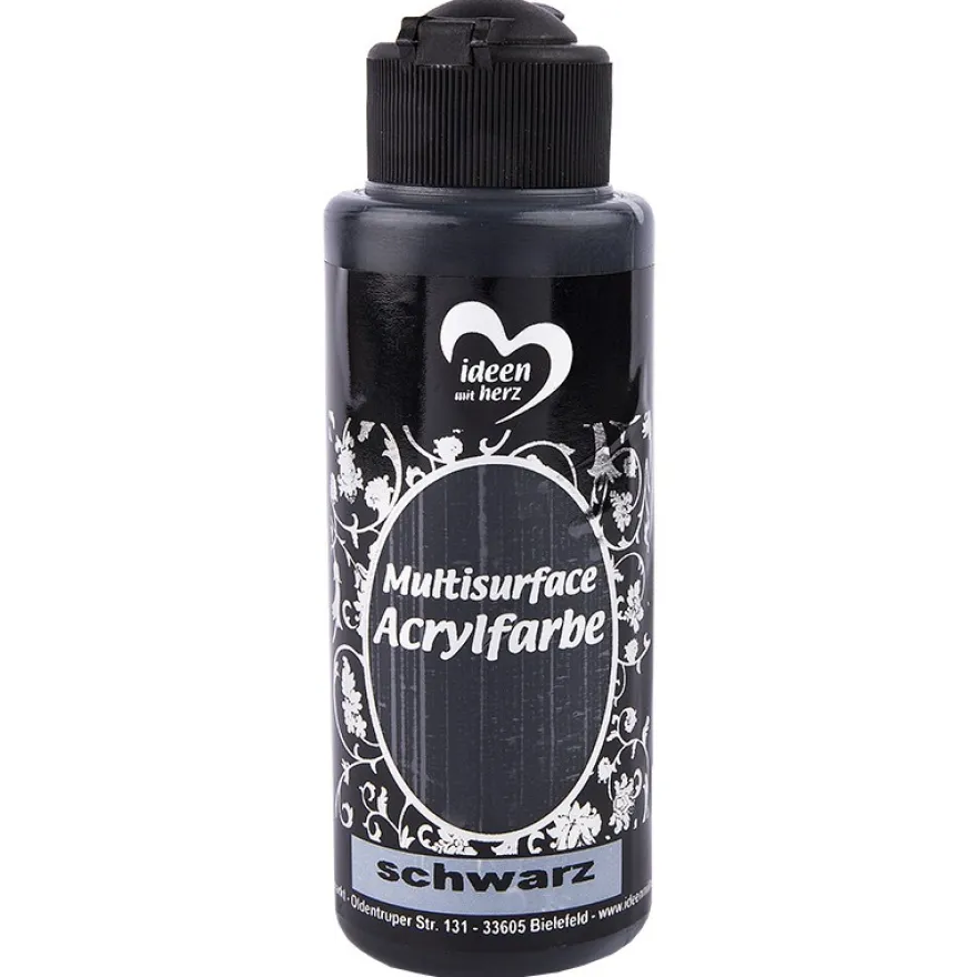Acrylfarbe "Multisurface", schwarz, 120ml
