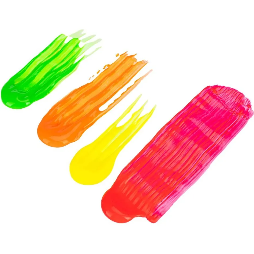Acrylfarben "NeonGlow", fluoreszierend, 4x 120ml, 4 Farben