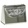 Acryl-Handtasche, opak, 7 x 3,7 x 5,5 cm, silber