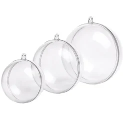 Acrylkugeln, Ø 14cm, 16cm und 18cm, mit Öse zum Aufhängen, 3 Stück
