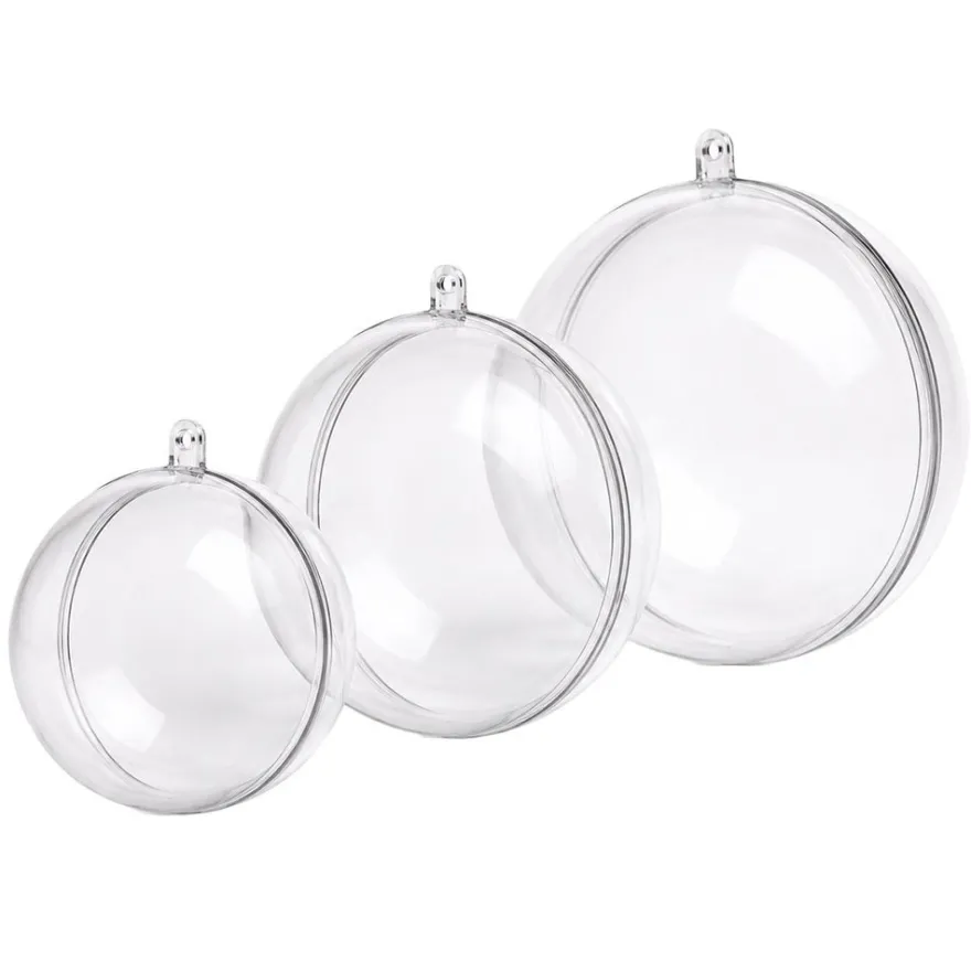 Acrylkugeln, Ø 14cm, 16cm und 18cm, mit Öse zum Aufhängen, 3 Stück