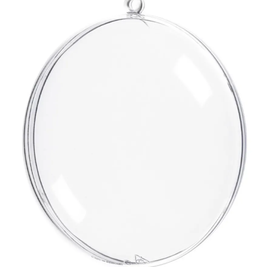 Acryl-Medaillons, transparent, Ø 11cm, 2-teilig, mit Aufhängeöse, 2 Stück