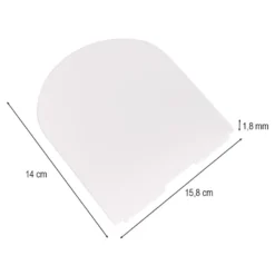 Acrylplatten, in Bogenform, 1,8mm stark, klar transparent, 2 Stück