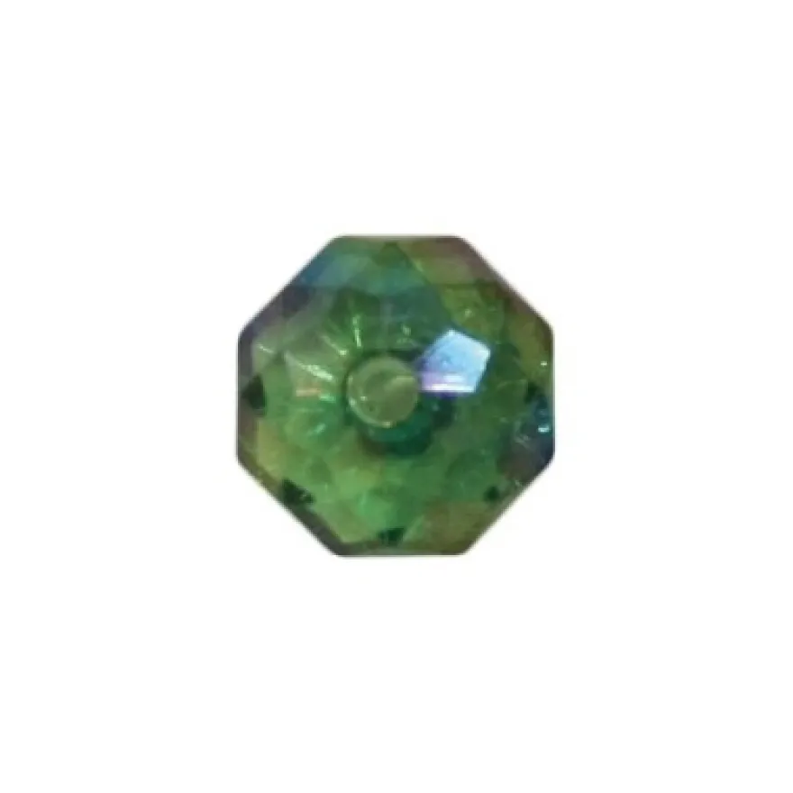 Acryl-Ronden, facettiert, 1 x 1 cm, 50 Stück, peridot