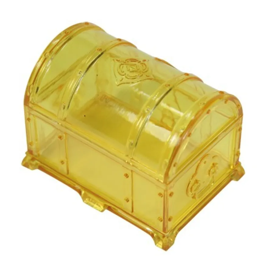 Acryl-Schatztruhe, 6,9 x 4,8 x 4,8 cm, gold