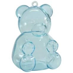 Acryl-Teddy, 5,2 x 4,5 x 7,4 cm, blau