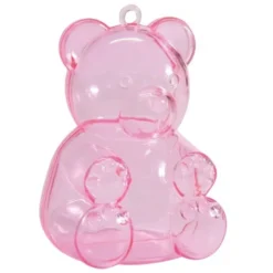 Acryl-Teddy, 5,2 x 4,5 x 7,4 cm, pink