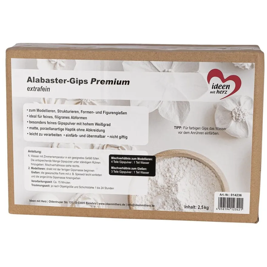 Alabaster-Gips Premium, extrafein, 2,5 kg