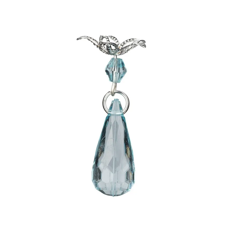Anhänger mit Perlenkappe, Design 6, 3,9cm x 1,1cm, facettiert, 8 verschiedene Farben, 20 Stück