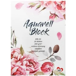 Aquarell-Block, DIN A3, 20 Blätter, 300 g/m²