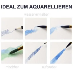 Aquarell-Stifte mit Pinsel 2 in 1, verschiedene Farben, 12 Stück
