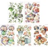 Aqua-Transfermotive, Nostalgie-Blumenvasen 1, DIN A4, farbig, 5 Bogen