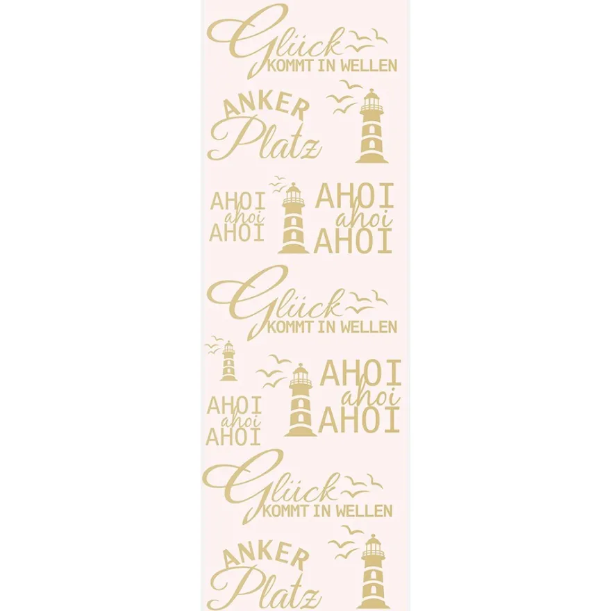 Aqua-Transfers Deluxe, Wünsche rund ums Jahr, 10cm x 30cm, Goldfolie, 10 Bogen