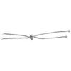 Armband mit Schiebeverschluss, 12cm lang, Edelstahl, silber