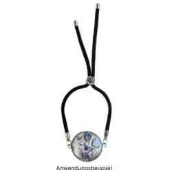 Armbänder mit Schiebeverschlüssen, 12cm lang, Ø 3mm, 2x silbergrau, 2x schwarz