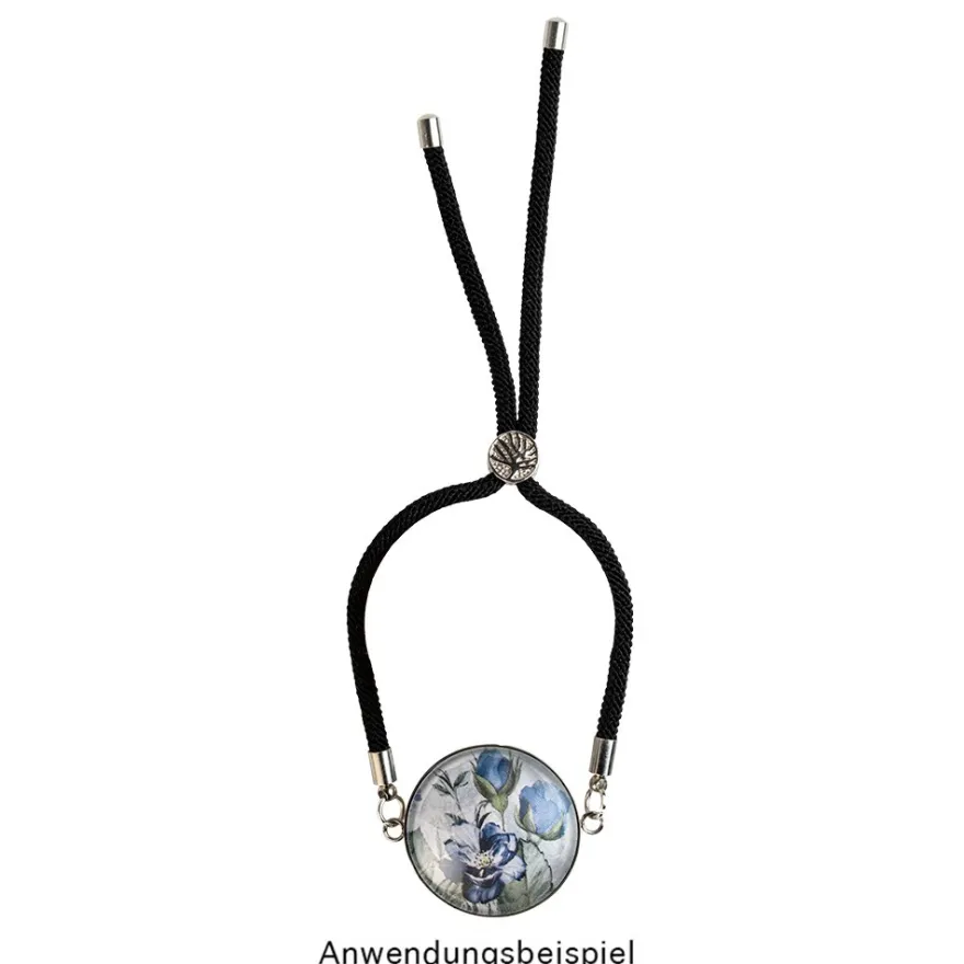 Armbänder mit Schiebeverschlüssen, 12cm lang, Ø 3mm, 2x silbergrau, 2x schwarz