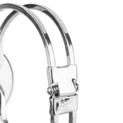 Armreif mit Fassung, Design 2, Fassung: Ø 30mm, Armreif: 6,5cm x 5cm, silber