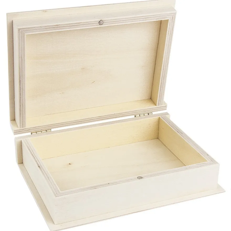 Aufbewahrungsbox aus Holz, Buch, 4cm x 15cm x 11cm