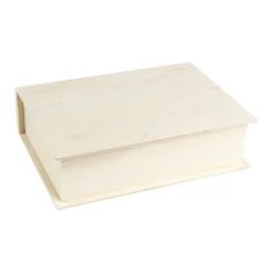 Aufbewahrungsbox aus Holz, Buch, 4cm x 15cm x 11cm