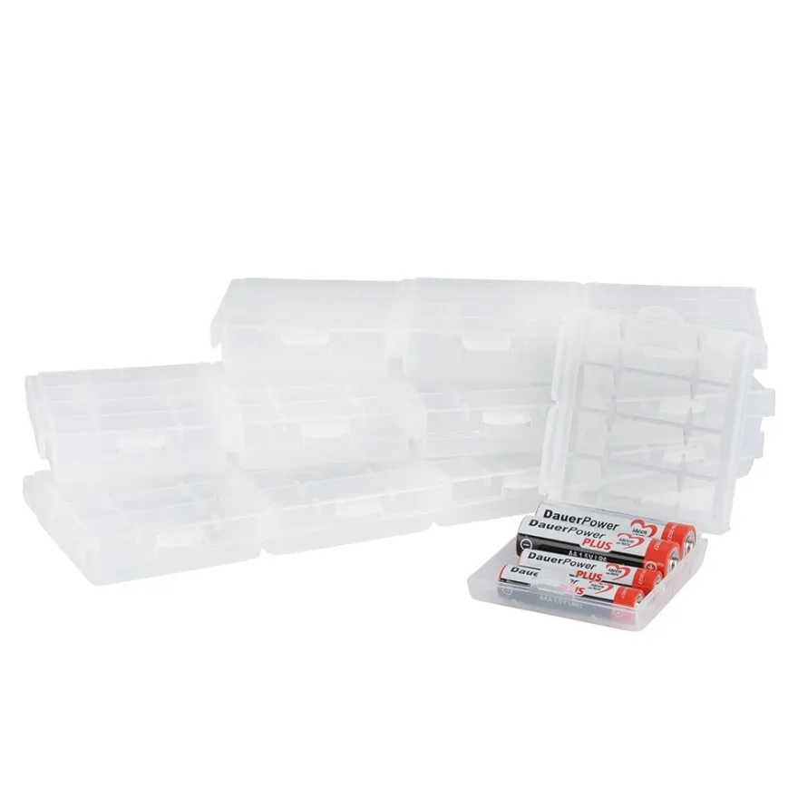 Aufbewahrungsboxen für Batterien, 6,6cm x 6,1cm x 1,8cm, 12 Stück