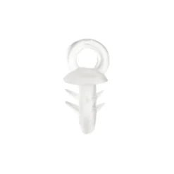 Aufhänger, Ösen, Ø 7mm, 1,6cm lang, weiß-transparent, 100 Stück
