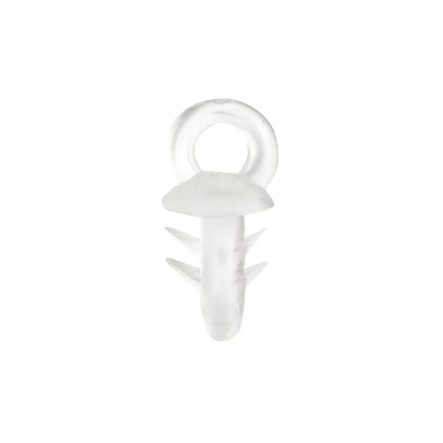 Aufhänger, Ösen, Ø 7mm, 1,6cm lang, weiß-transparent, 100 Stück