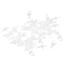 Aufhänge-Ösen aus Kunststoff, transparent/weiß, 50 Stück