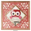 Aufstell-Grußkarten mit Stanz-Ornamentik, 14x14cm, rot, 10 Stück