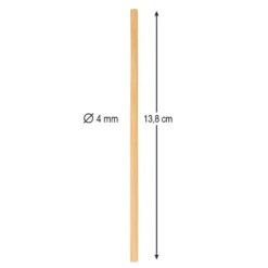 Bambus-Stäbe, 13,8cm lang, Ø 4mm, 50 Stück