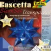 Bascetta Stern Set, transparent, 15x15cm, 32 Blatt, blau