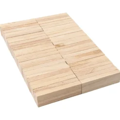 Bastelklötzchen, 8cm x 2,3cm x 0,8cm, glatt geschliffen, 50 Stück