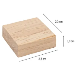 Bastelklötzchen, 2,3cm x 2,3cm x 0,8cm, glatt geschliffen, 50 Stück