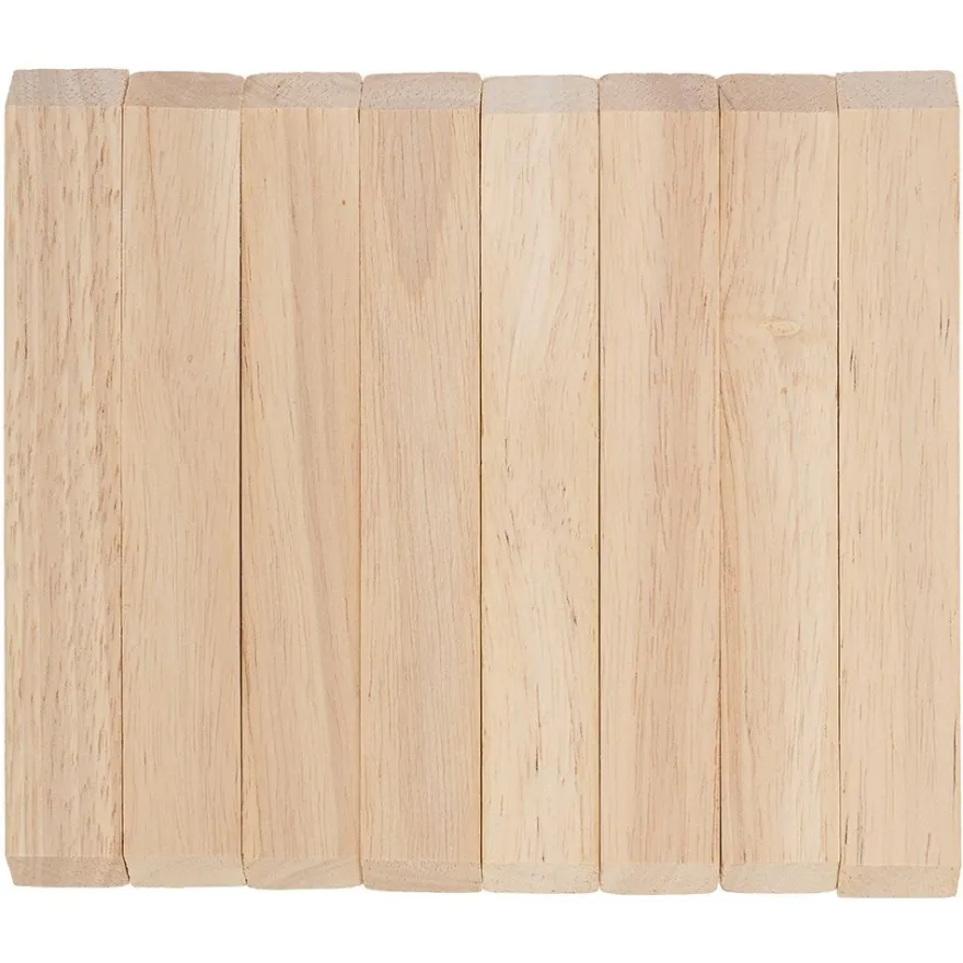 Bastelklötzchen, mit Gehrungsschnitt 1, 16cm x 2,3cm x 0,8cm, glatt geschliffen, 40 Stück