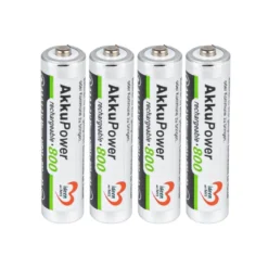 Batterien, AkkuPower, AAA Micro HR03, 1,2V, 800 mAh, 4 Stück