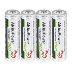 Batterien, AkkuPower, AA Mignon HR6, 1,2V, 1800 mAh, 4 Stück