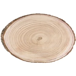 Baumscheibe mit Rinde, ca. 42cm x 27cm x 3cm