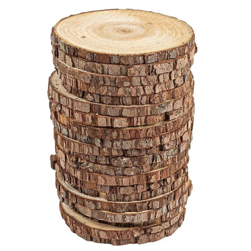Baumscheiben, Ø 9cm bis 10cm, 0,6cm stark, 20 Stück