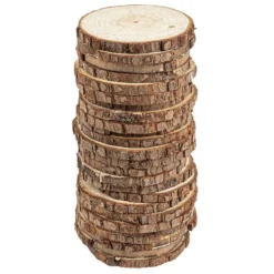 Baumscheiben, Ø 8cm bis 9cm, 0,6cm stark, 25 Stück