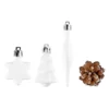Baumschmuck, Vielfalt 1, versch. Designs & Größen, teilweise zum Aufhängen, weiß, 14 Stück