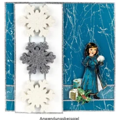 Baumschmuck, Vielfalt 2, versch. Designs & Größen, teilweise zum Aufhängen, grau, 12 Stück