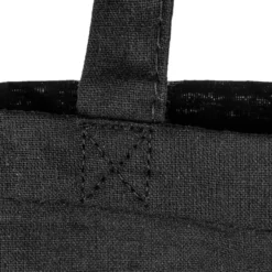 Baumwolltasche, 28cm x 32cm, kurze Henkel, schwarz