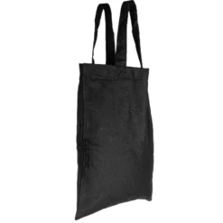 Baumwolltasche, 22cm x 26cm, kurze Henkel, schwarz