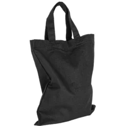 Baumwolltasche, 22cm x 26cm, kurze Henkel, schwarz